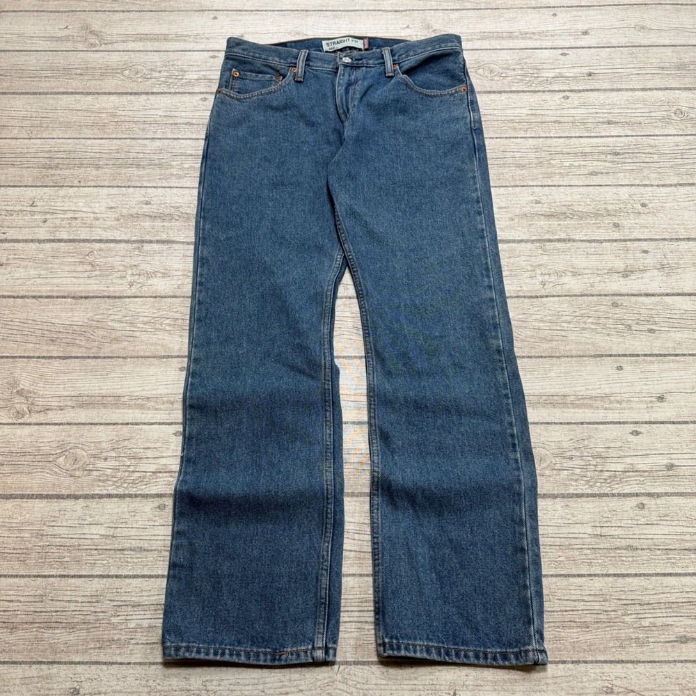 Levi's 505 Jeans Men's 32x30 Blue Denim Straight Fit Original Medium Wash Rugged